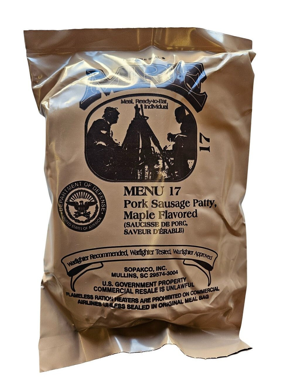 2024-2025 US Military MRE Meal Ready to Eat Assorted Menu Options