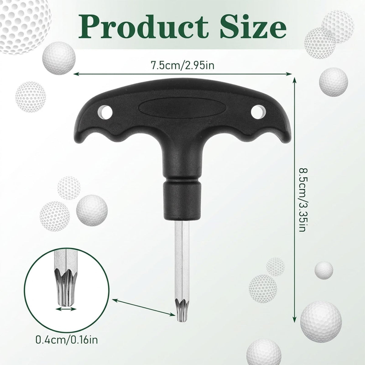 Adjustable Stainless Steel Golf Wrench Tool with Plastic Handle - Club & Driver Adjustment