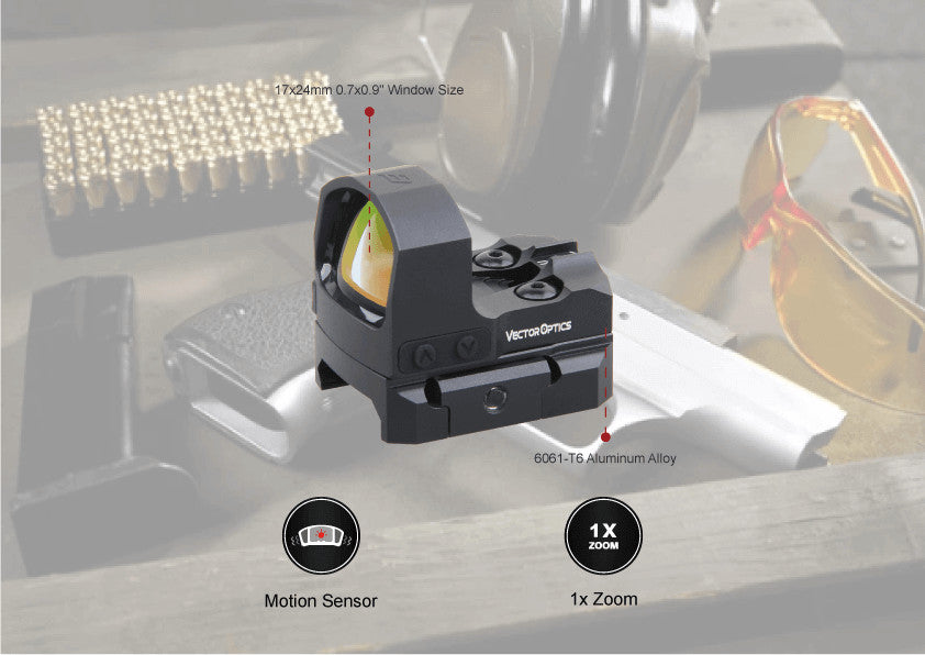 Red Dot Pistol Sight Waterproof 3 MOA 17x24mm for Handguns