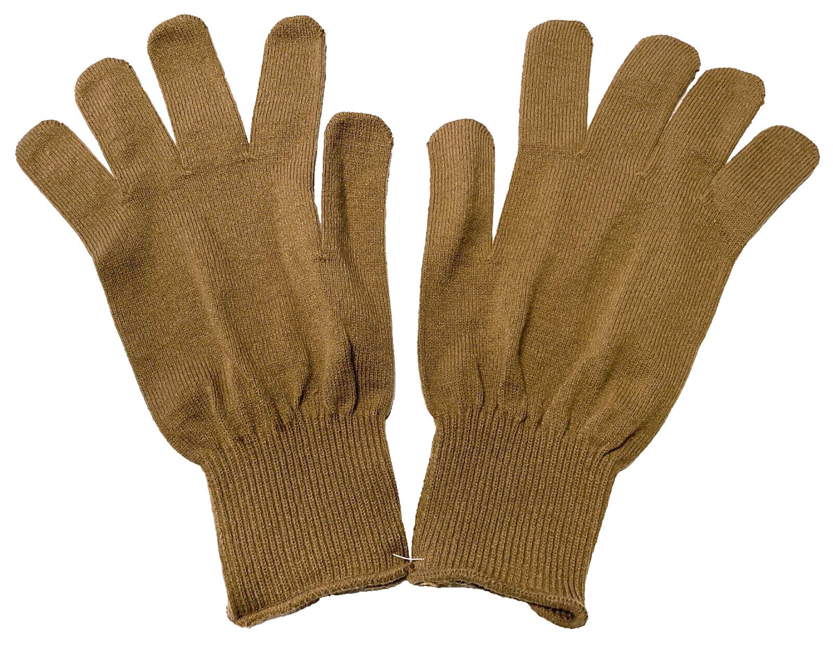 Military Issue USMC Coyote Brown Glove Liners XL X-Large - Unissued