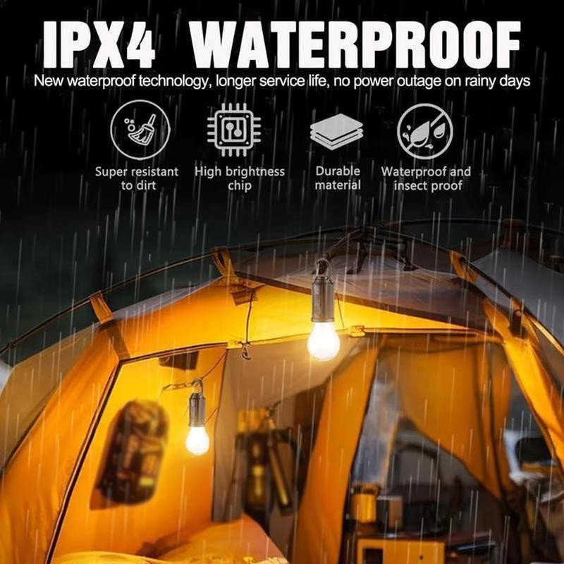 Rechargeable Solar Hanging LED Tent Light Waterproof Camping Lantern