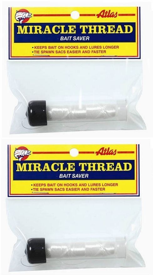 Fishing Bait Wrap Thread with Dispenser - Clear, 2 Pack, 200 ft Total