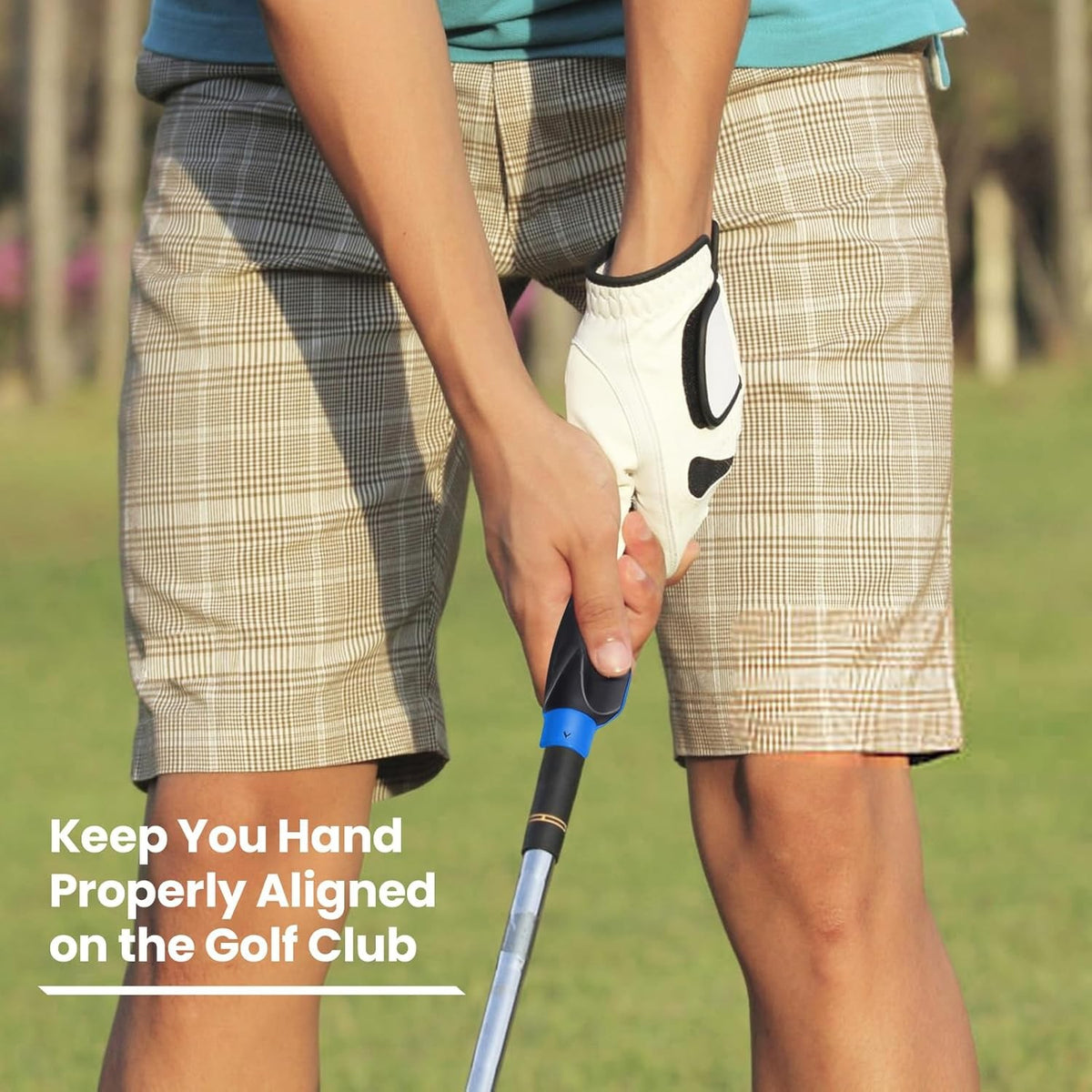 Golf Grip Trainer Clip-On Swing Aid for Proper Hand Positioning - Beginner