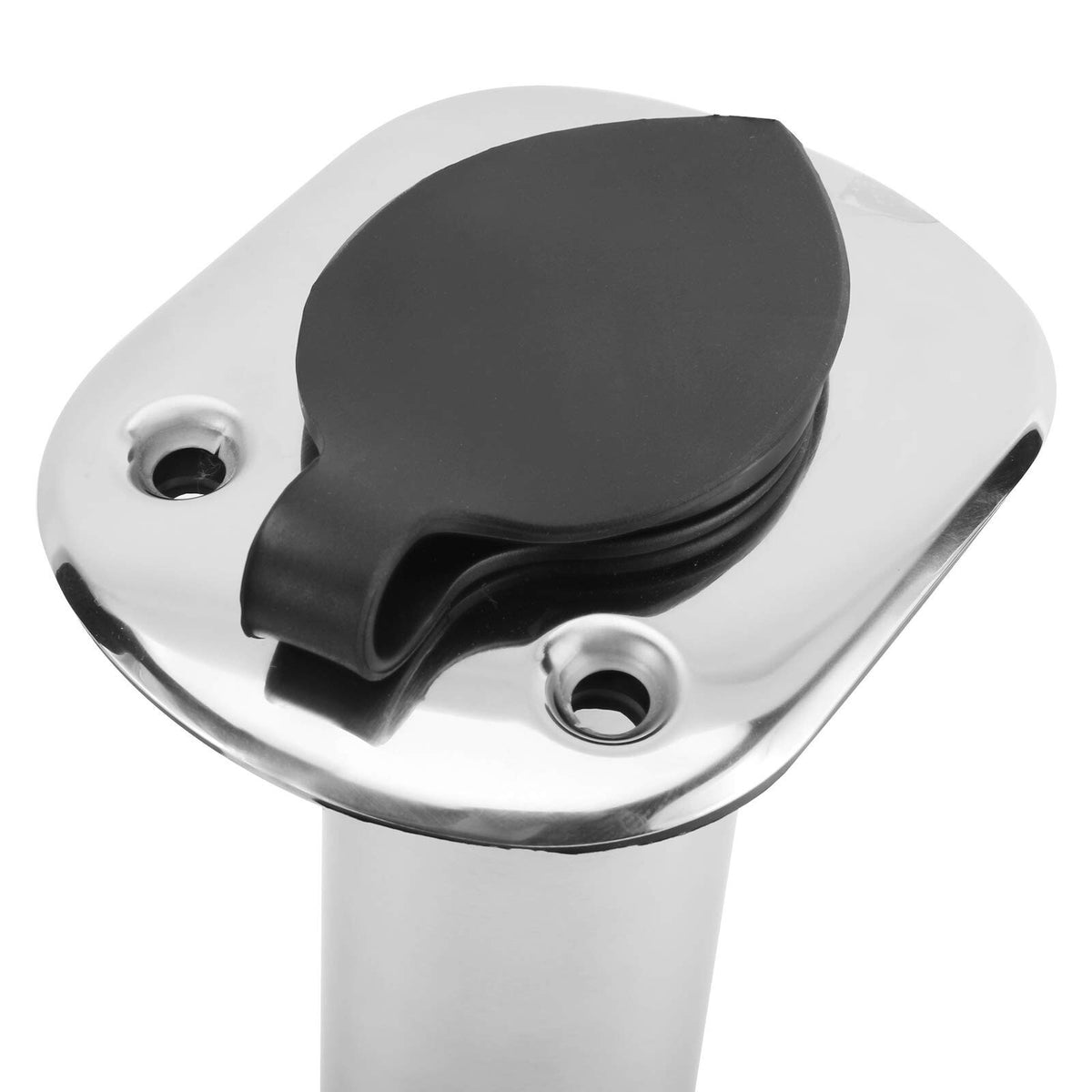 4Pcs Stainless Steel Fishing Rod Holders 90 Degree Flush Mount with Rubber Caps
