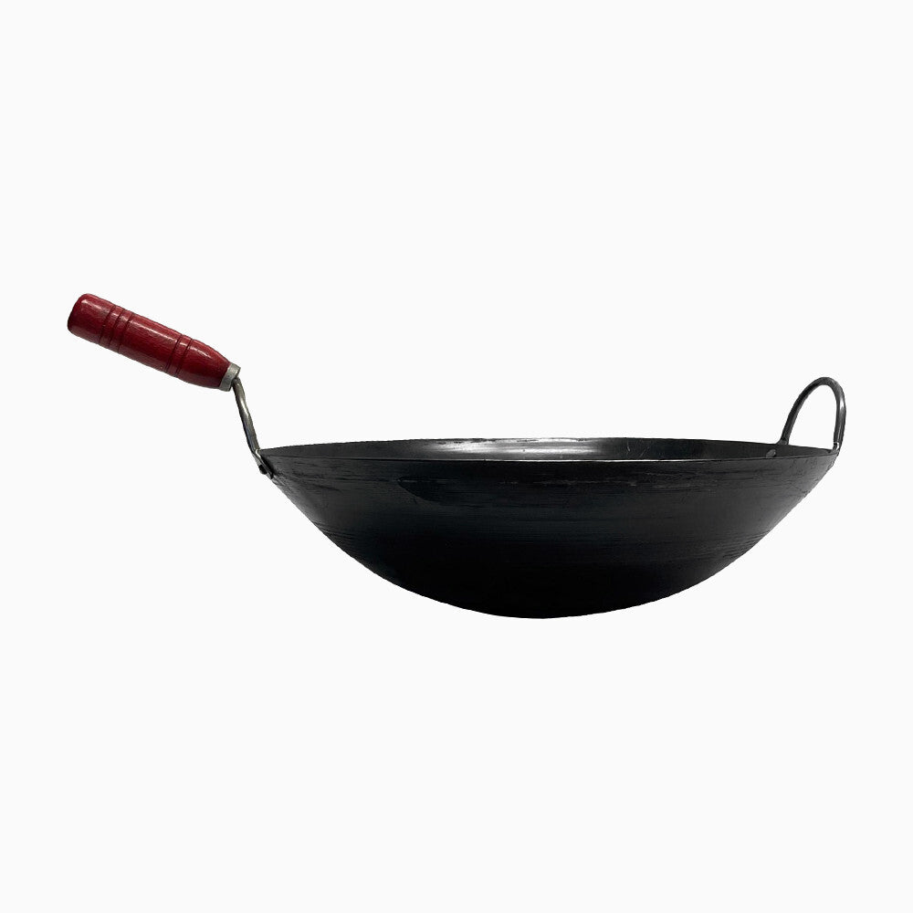 16-Inch Carbon Steel Wok with Handle | Traditional Chinese Cookware