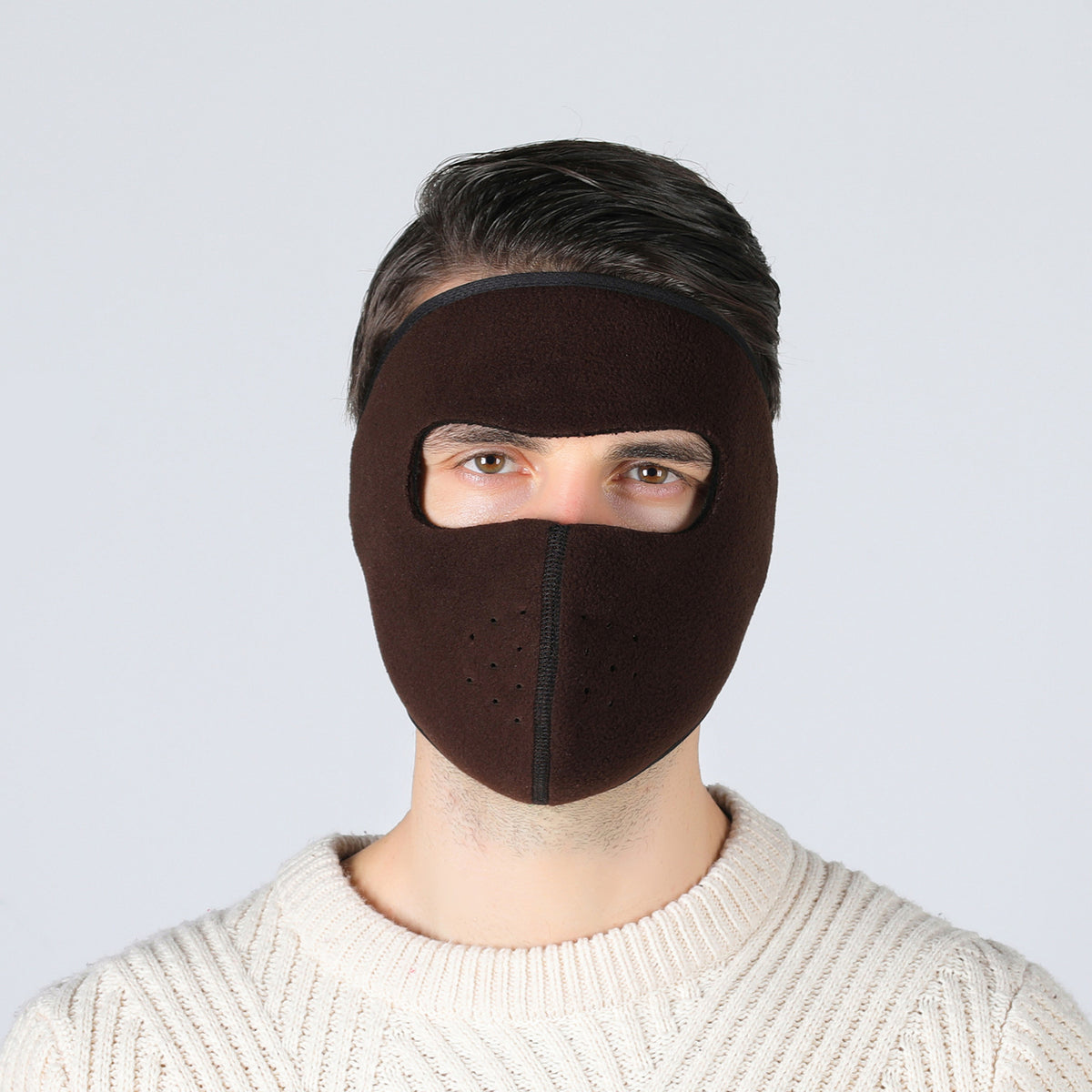 Winter Fleece Motorcycle Face Mask - Breathable Windproof Ski Mask for Cold Weather