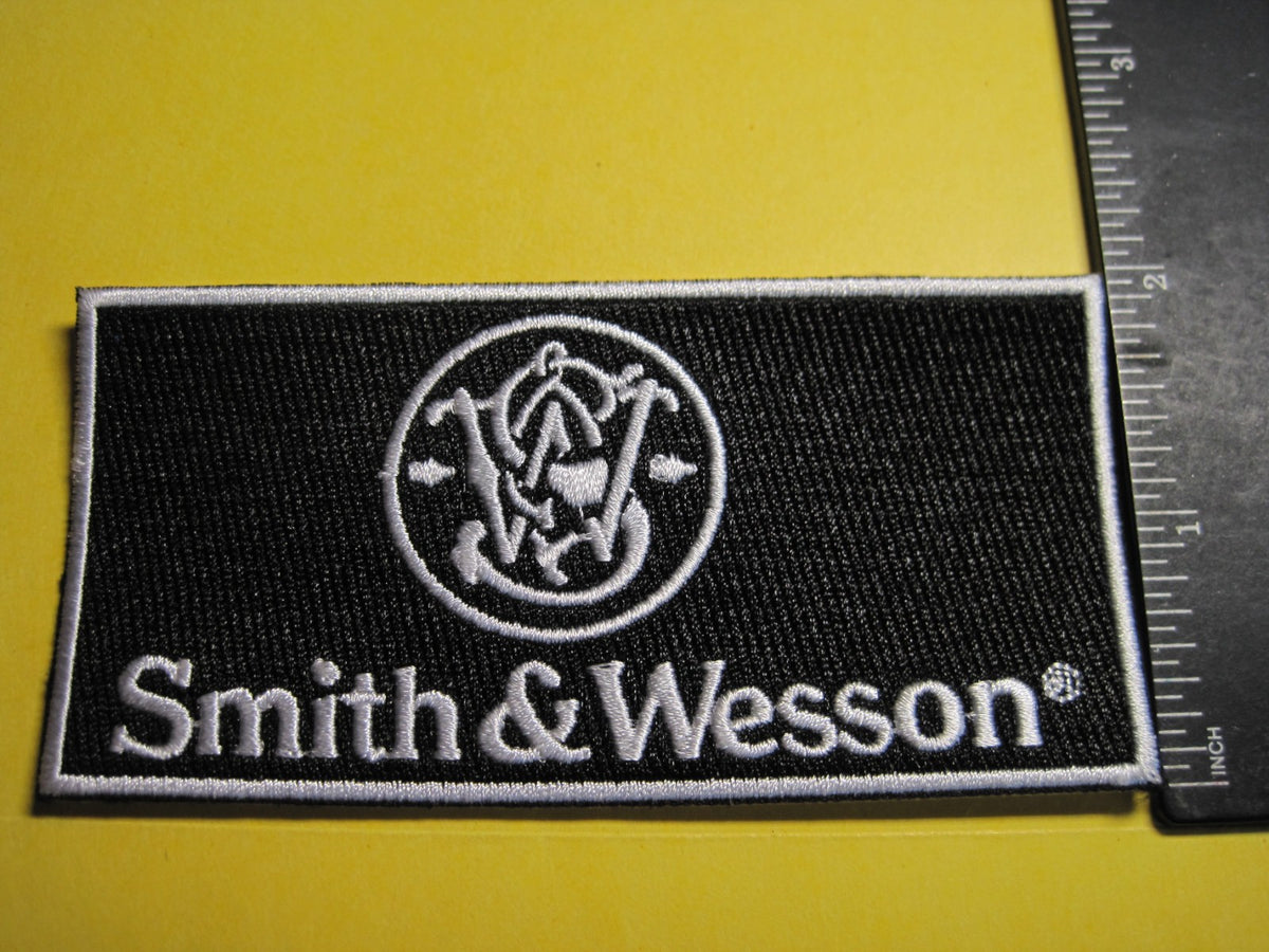 Firearms Vest Patch 2x4 Inch Black Hook Back Gun Patch