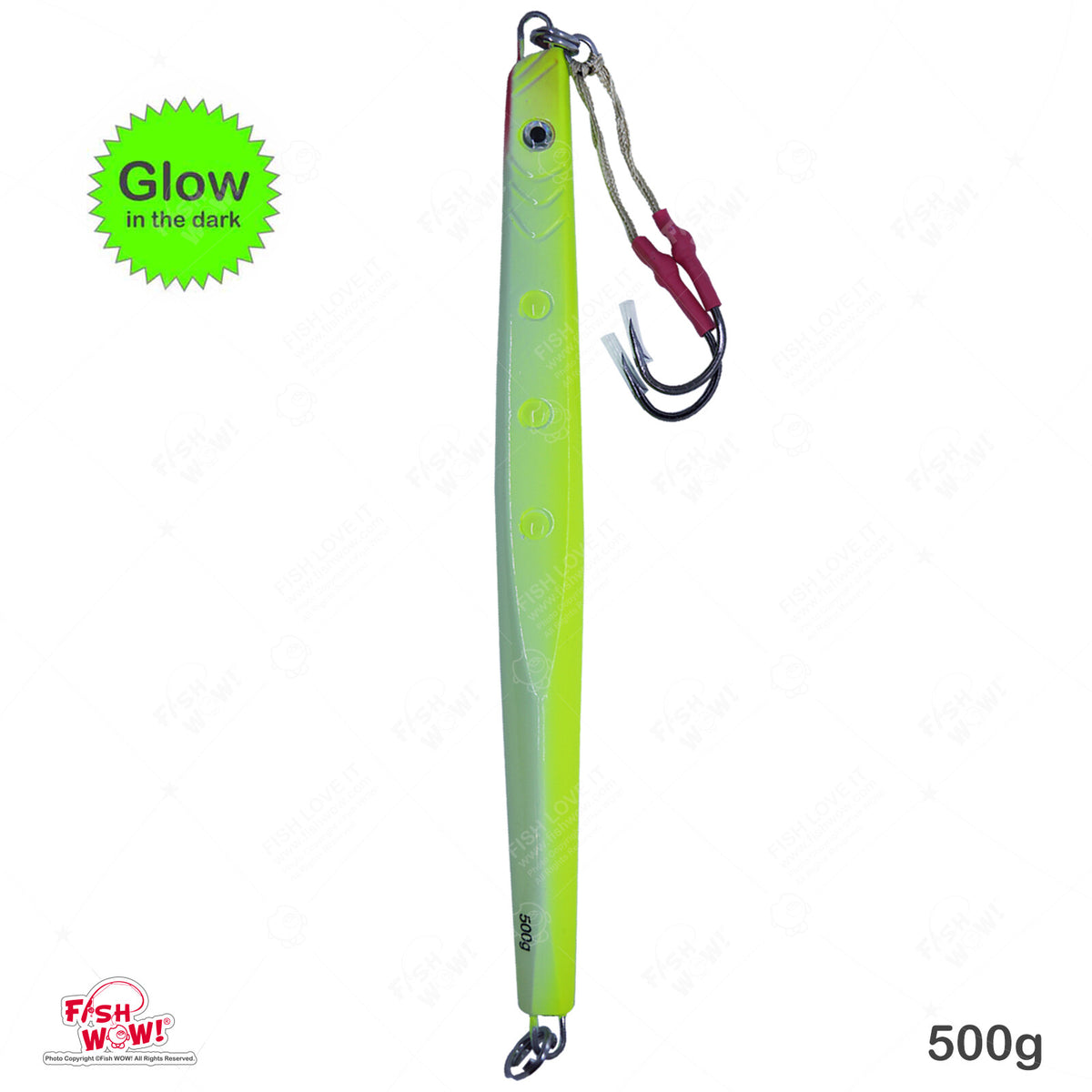 500g Blue Glow Vertical Jigging Fishing Lure Set - Deep Water Tackle