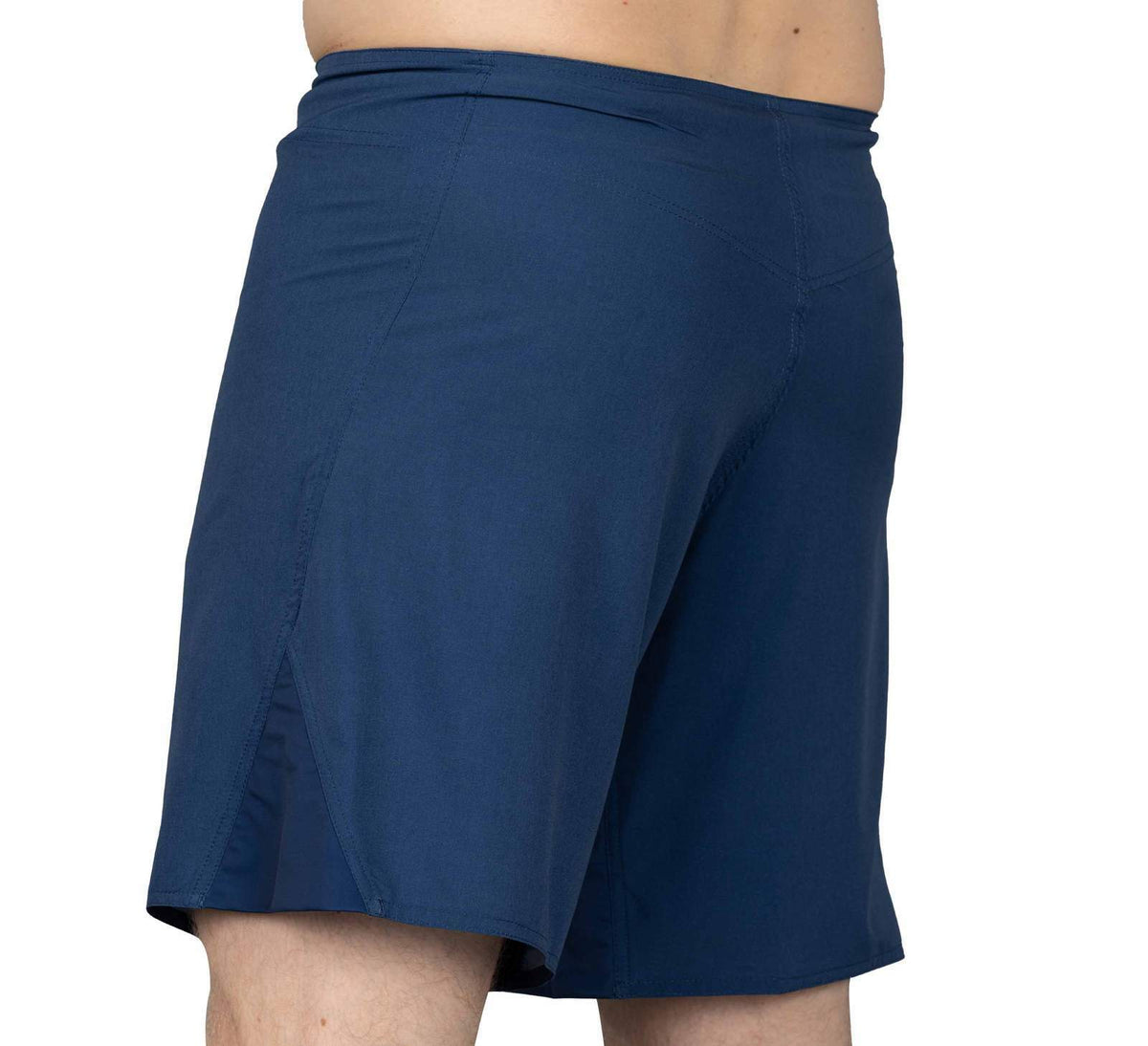 Grappling Fight Board Shorts for MMA & BJJ - Navy Blue, Lightweight & Stretchable