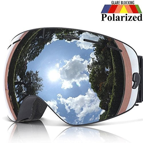 Unbranded Polarized Ski Goggles for Men & Women, OTG Snowboard Goggles with UV Protection