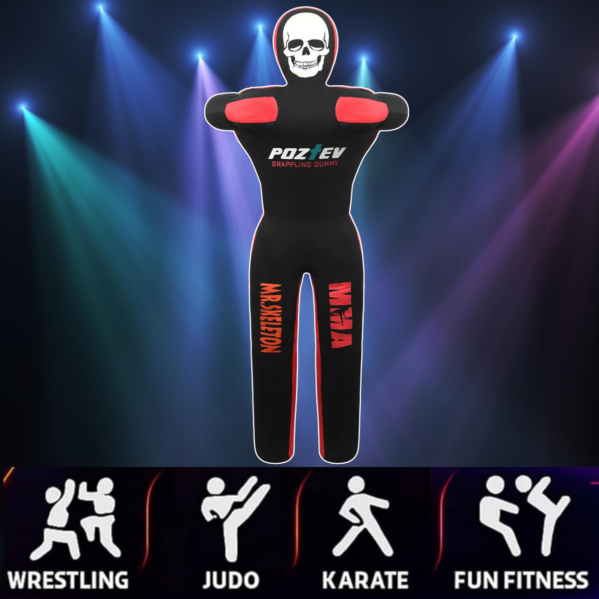 6ft Unfilled Martial Arts Grappling Dummy for MMA, Jiu Jitsu, Wrestling, Karate, Boxing
