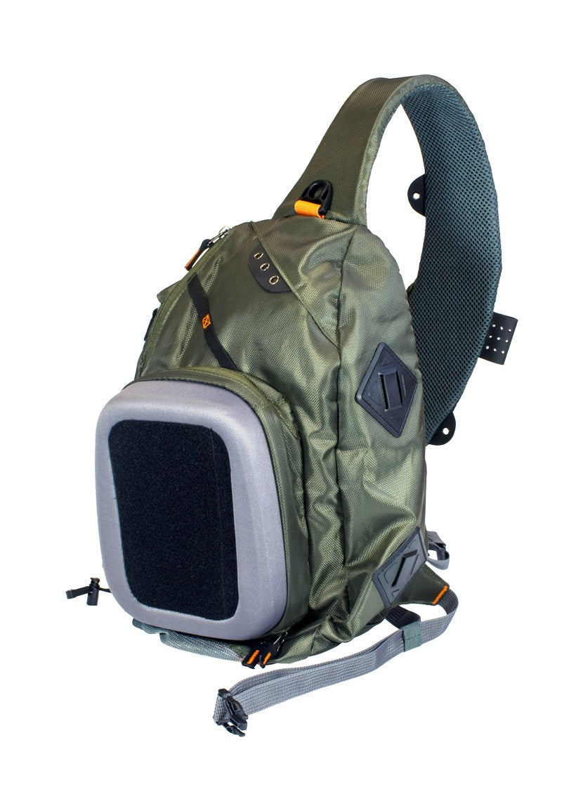 Fly Fishing Sling Pack Backpack with Multiple Pockets & Water-Resist Fabric