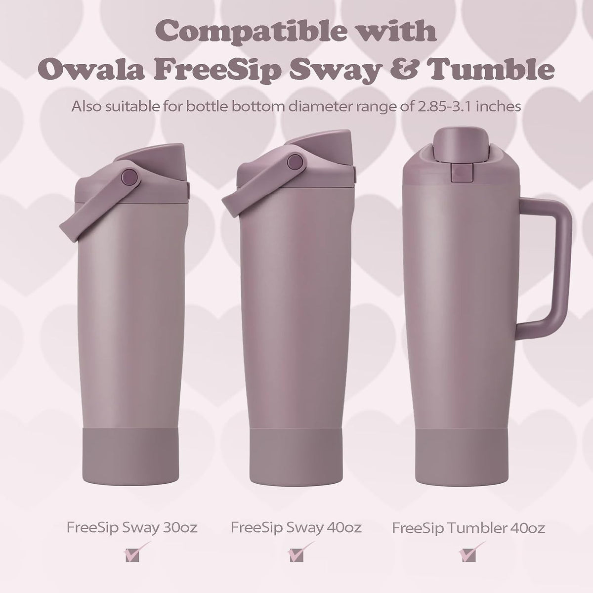 Silicone Water Bottle Boot for Owala 30oz & 40oz Tumblers - Non-Slip & Scratch-Resistant