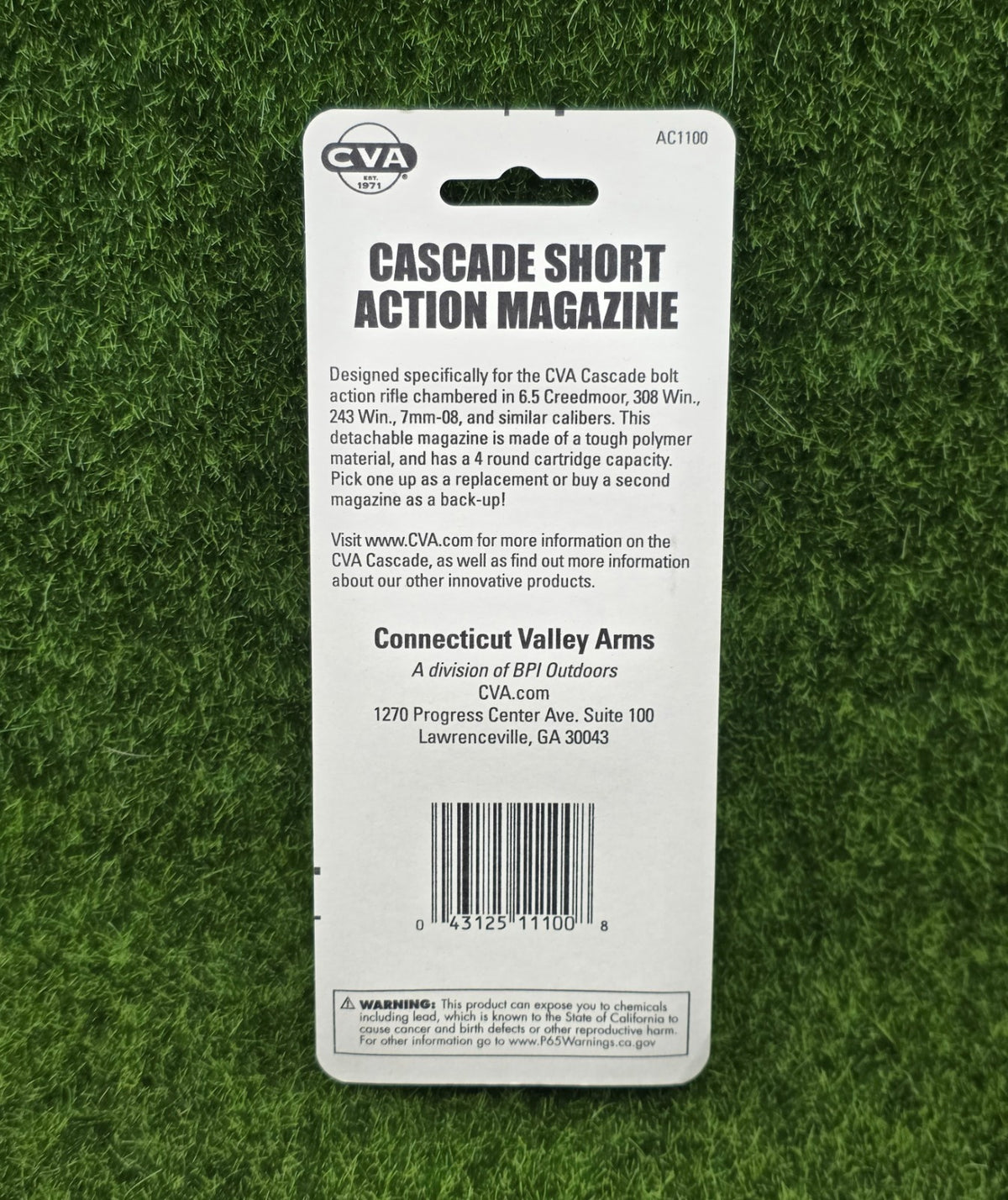 CVA Cascade Rifle Magazine 4-Round Detachable Polymer for .243/.308 Win