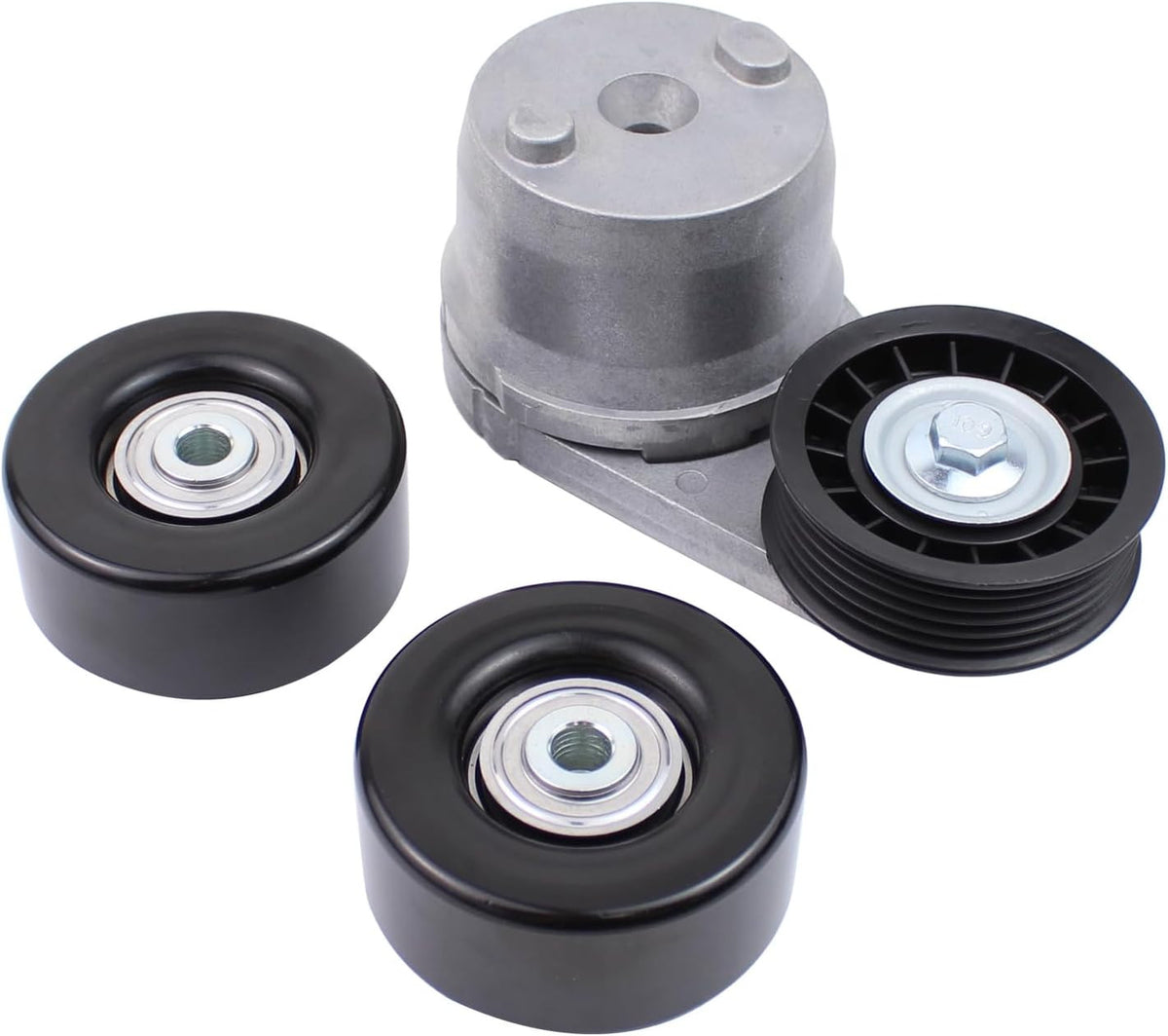 Serpentine Belt Tensioner and Idler Pulley Kit for Chevrolet Silverado GMC Sierra 2500HD 3500HD Diesel