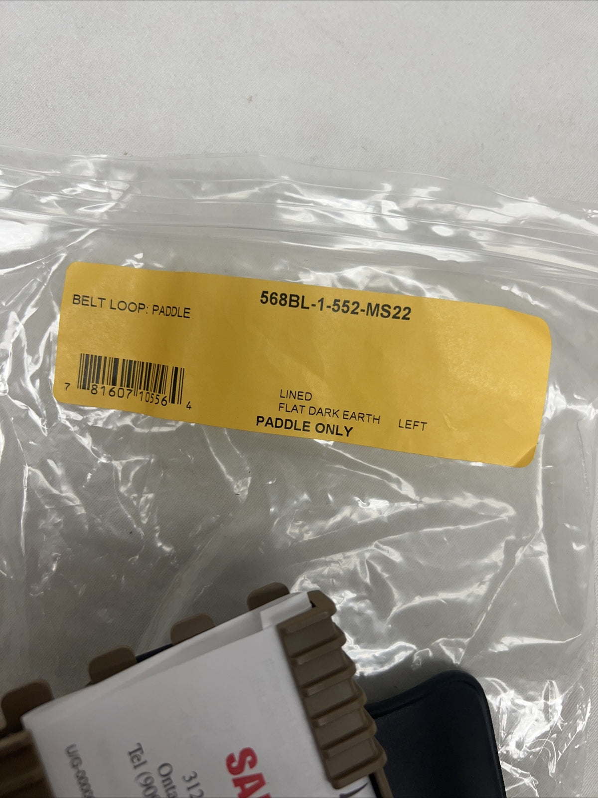 Safariland Paddle & Quick Locking Receiver Plate LH FDE Black