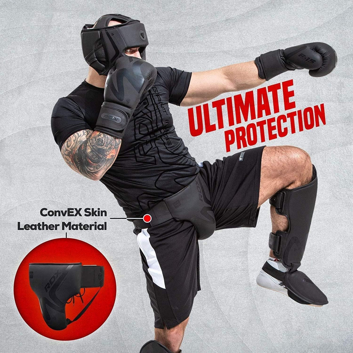 Groin Protector for Boxing MMA Muay Thai Kickboxing Martial Arts - Durable Lightweight Shield