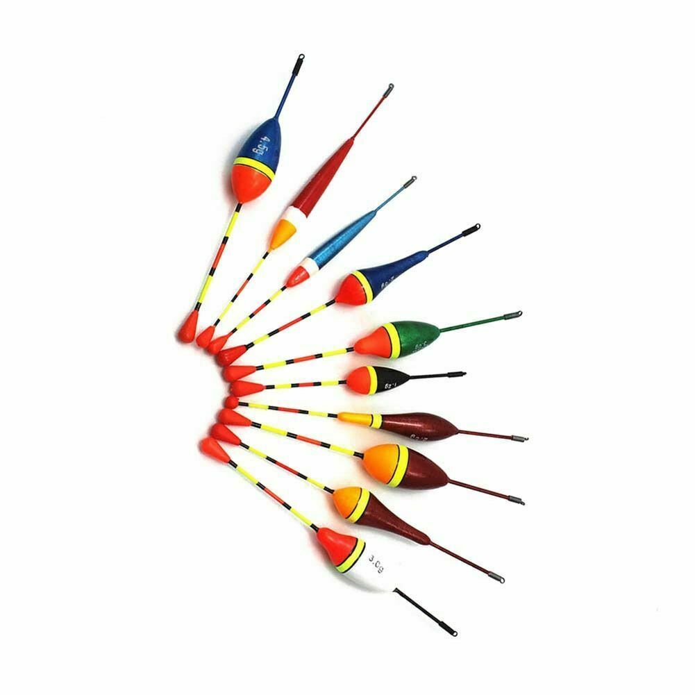 10Pcs Fishing Floats Set - Adjustable Slip Bobbers for Crappie & Freshwater Fishing