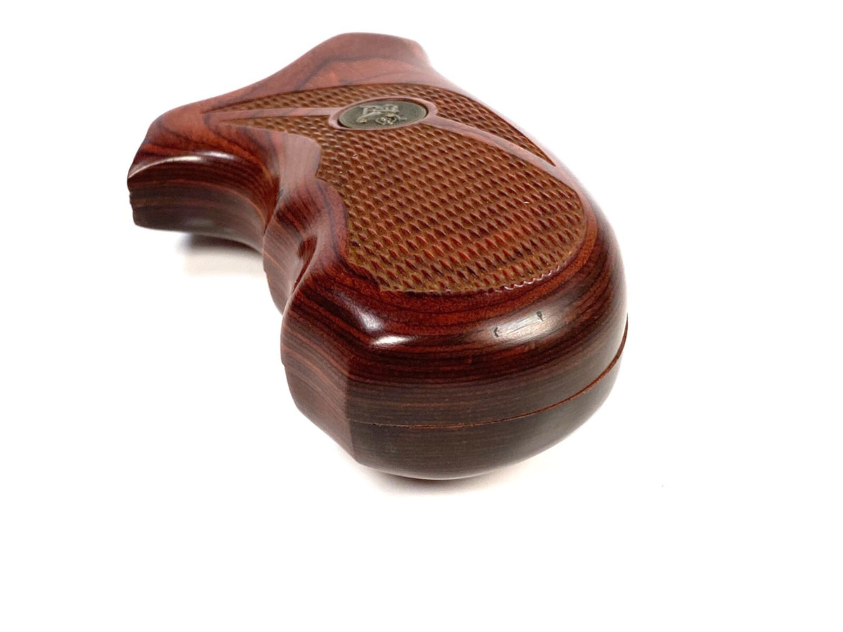 Pachmayr Rosewood Checkered Revolver Grip for S&W J Frame Round Butt