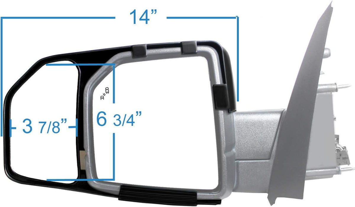 2015-2020 Ford F-150 Towing Mirror Extensions - Driver & Passenger Side