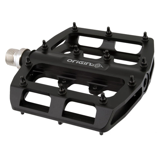 CNC Machined Alloy Flat Pedals for Cycling Black 9/16 Inch