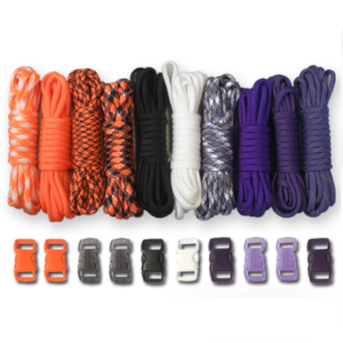 Paracord DIY Bracelet Kit with Buckles - 100 FT Paracord Crafting Set