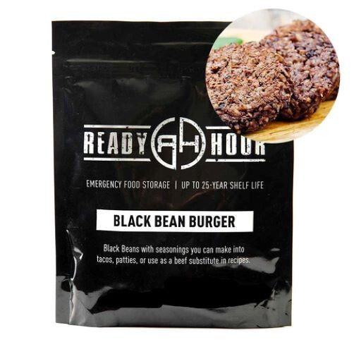 Emergency Food Supply Black Bean Burger Kit - 25-Year Shelf Life, 6 Servings