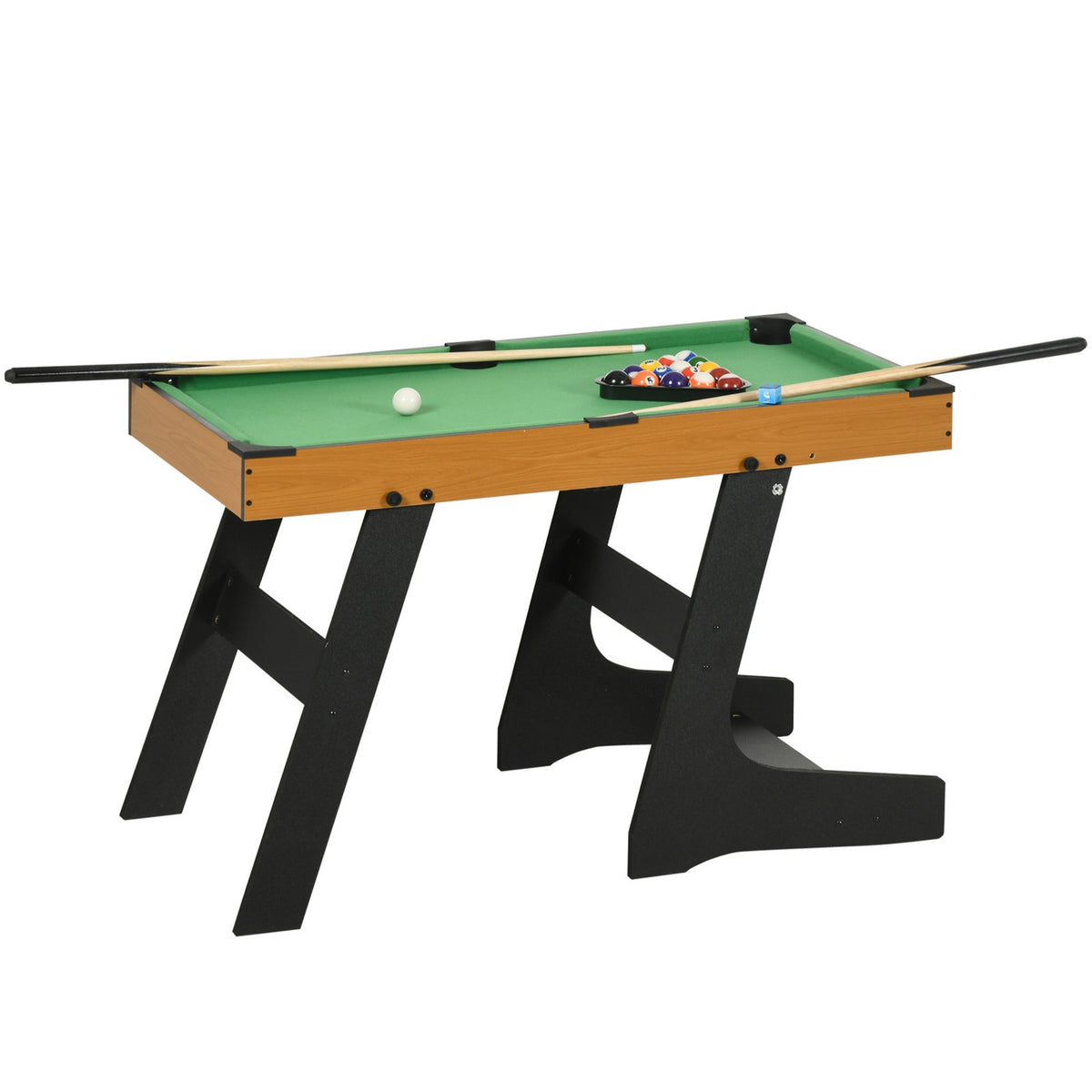 40'' Mini Pool Table Set - Tabletop Billiards with Cues, Folding