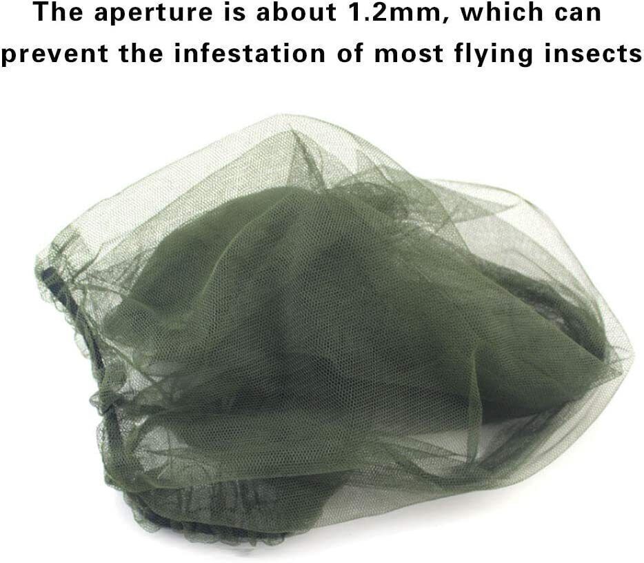 2 Pack Mosquito Bug Insect Head Net Hat for Camping Fishing Hiking Sun Protection
