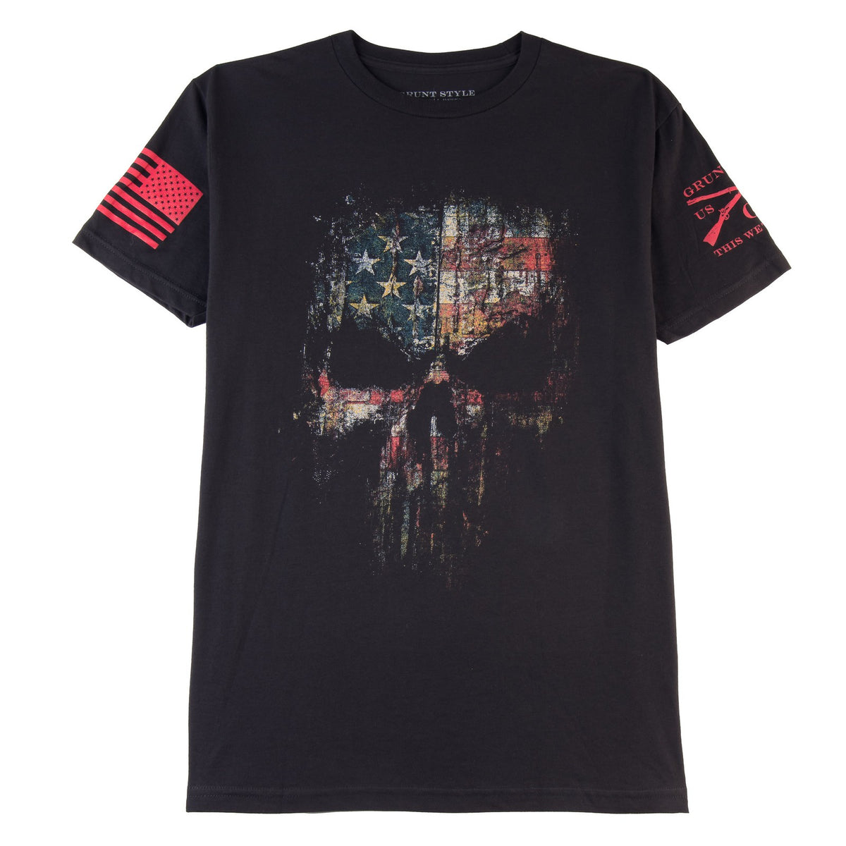 Red Blood American Reaper T-Shirt for Men - Black Graphic Tee