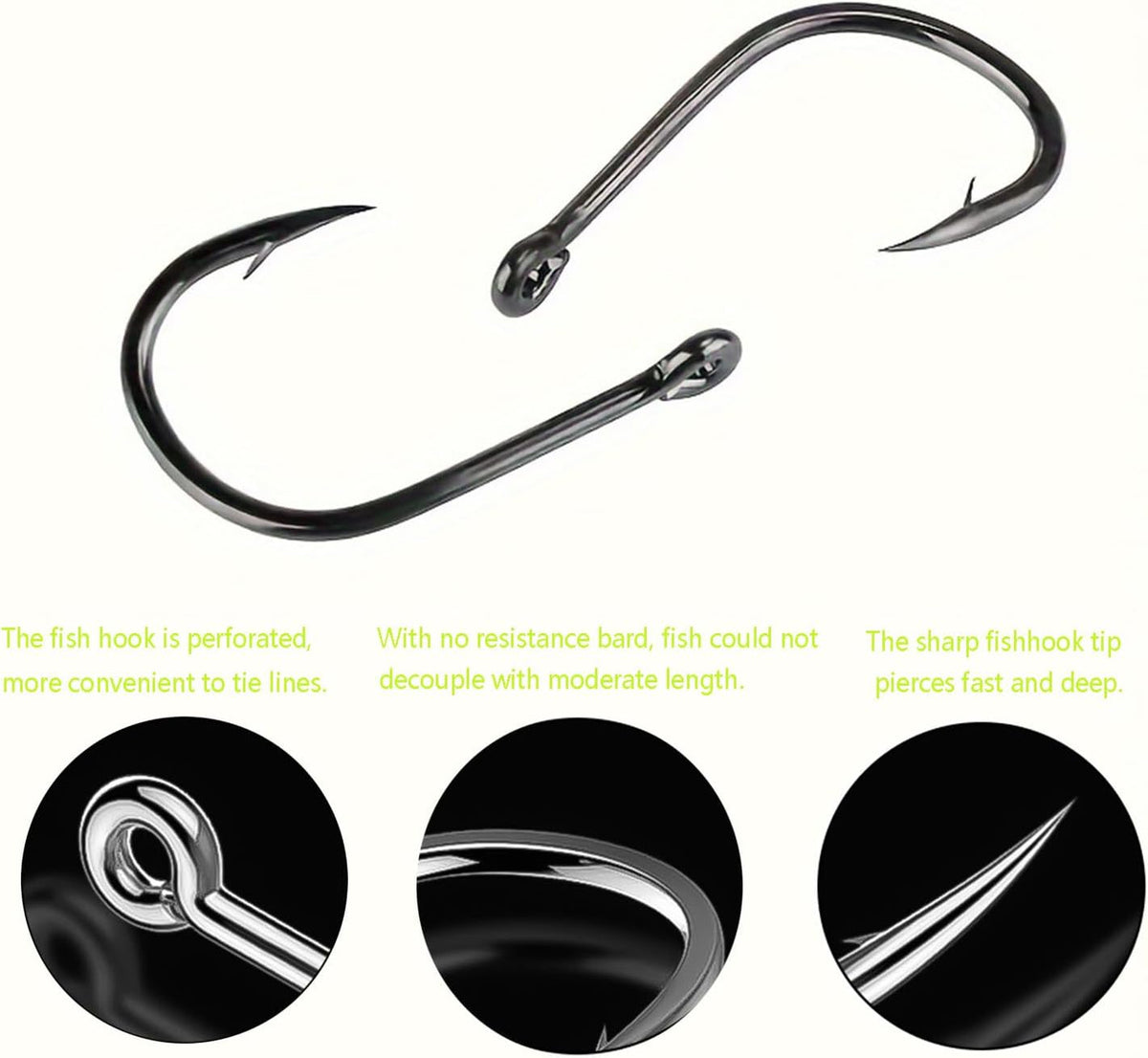 Small Trout Fishing Hooks Set - 10 Sizes, High Carbon Steel, 300-1000pcs
