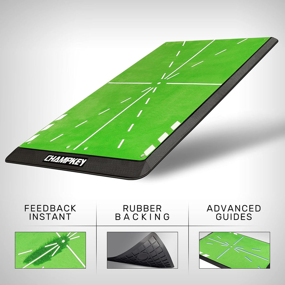 Heavy Duty Golf Hitting Mat with Swing Path Feedback Indoor Outdoor Practice