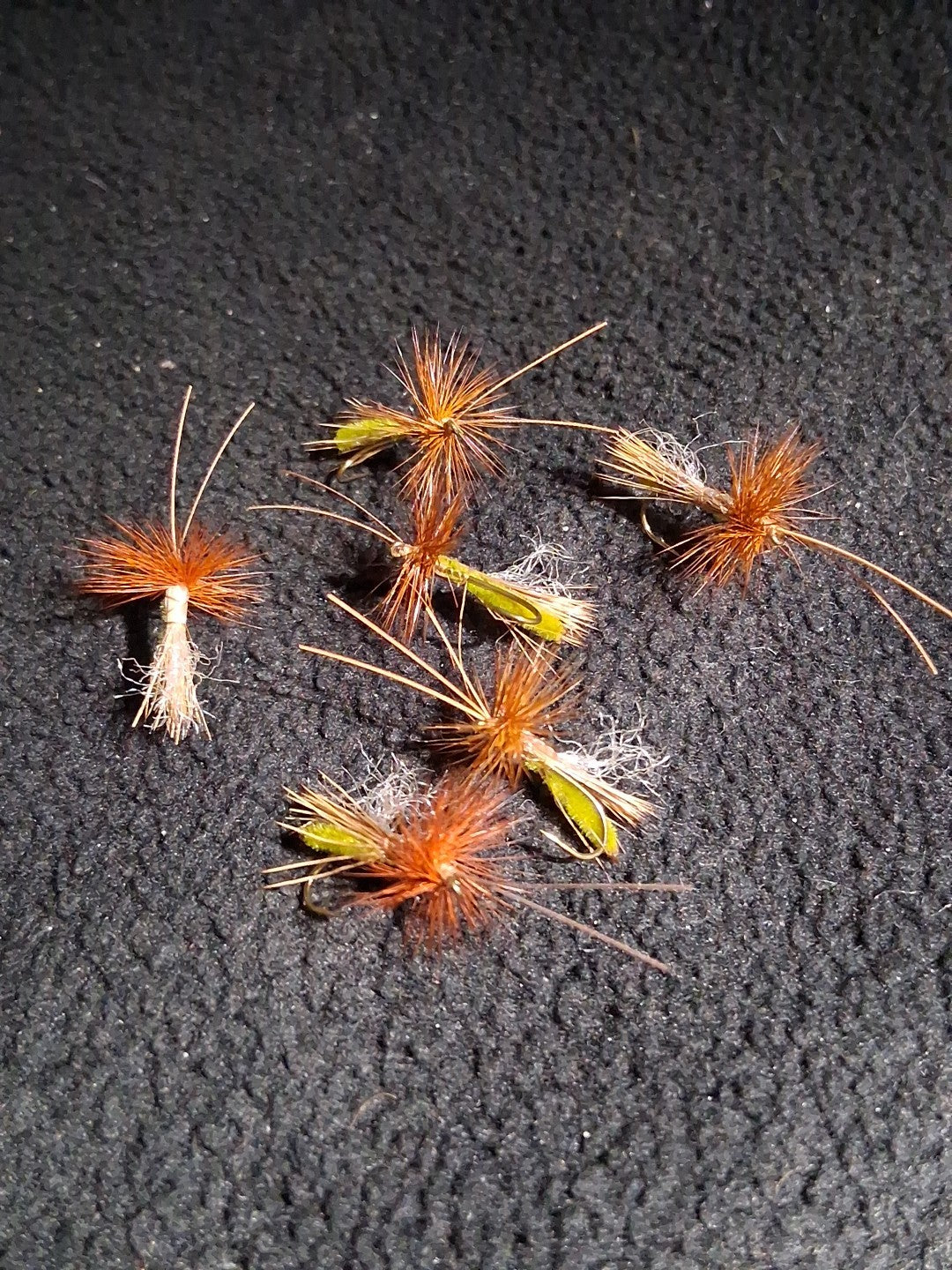 Fly Fishing Dry Flies Size 14 Brown Olive Custom Tied Water Flies