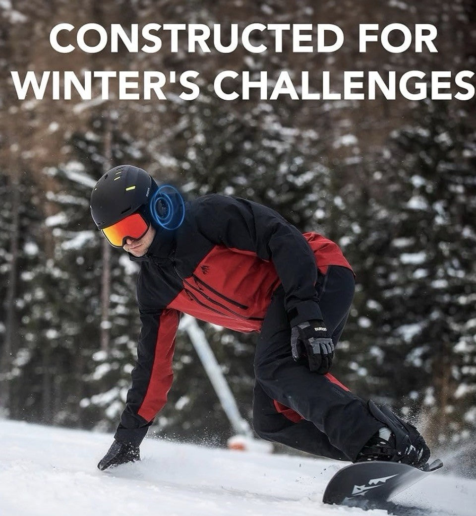 Bluetooth Snow Helmet with Built-in Speakers and Microphone - Size L