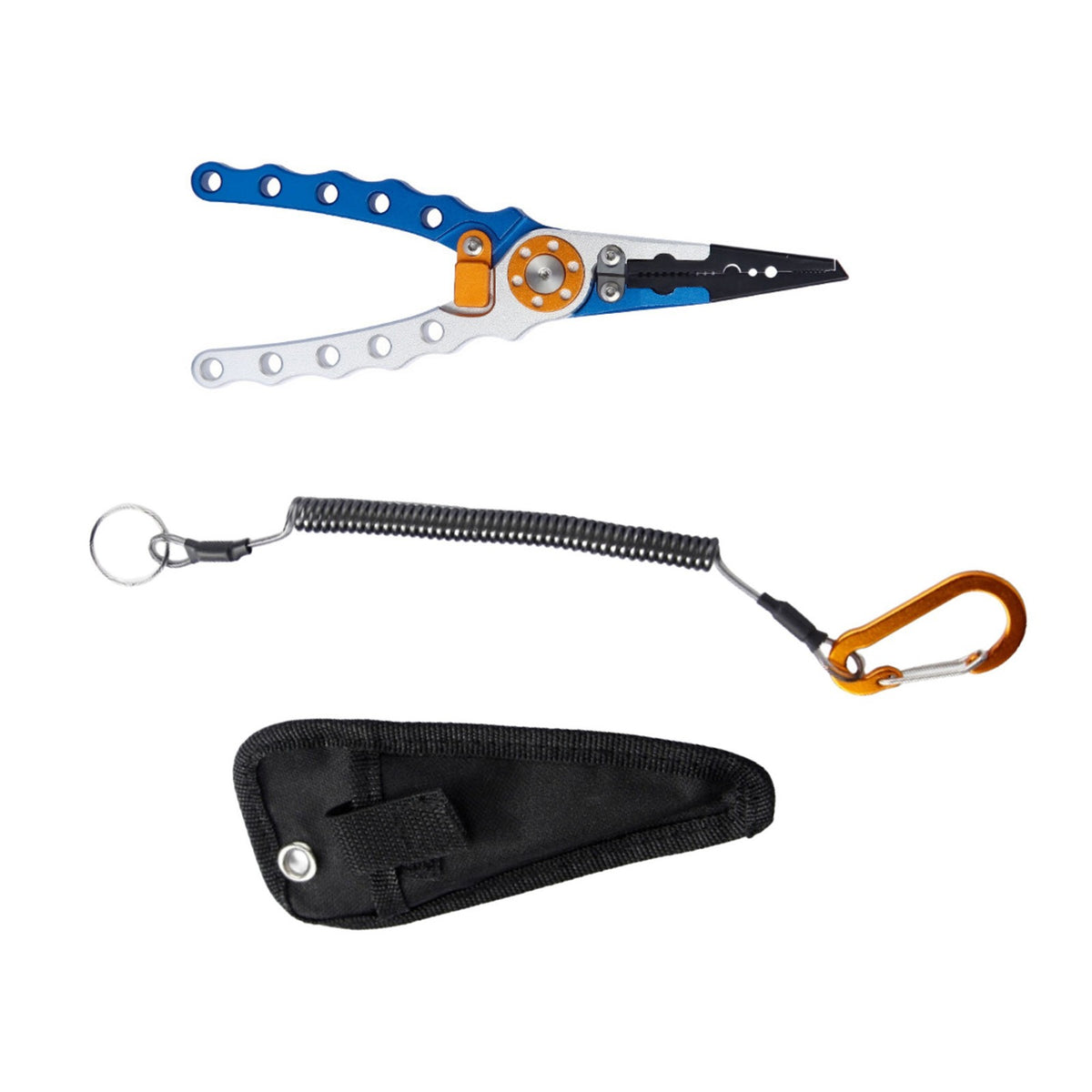 Aluminum Fishing Pliers with Braided Line Cutter and Hook Remover