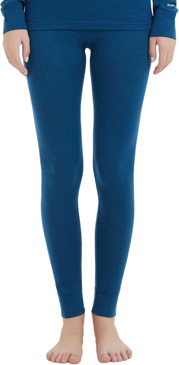 Women's Merino Wool Base Layer Pants - Midweight Thermal Long Johns