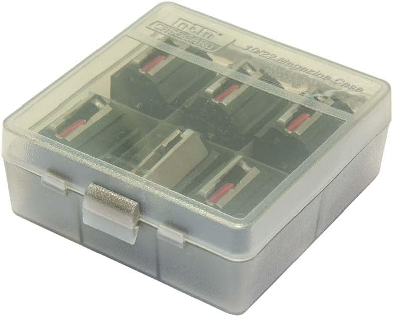 Tactical Magazine Case for 10/22 Rotary Magazines, Stackable Clear Smoke