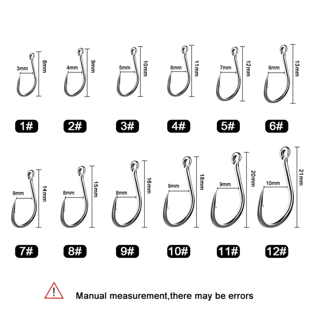 50-100pcs Gold Fishing Hooks - High Carbon Steel, Barbed, Ringed Eye, Multiple Sizes