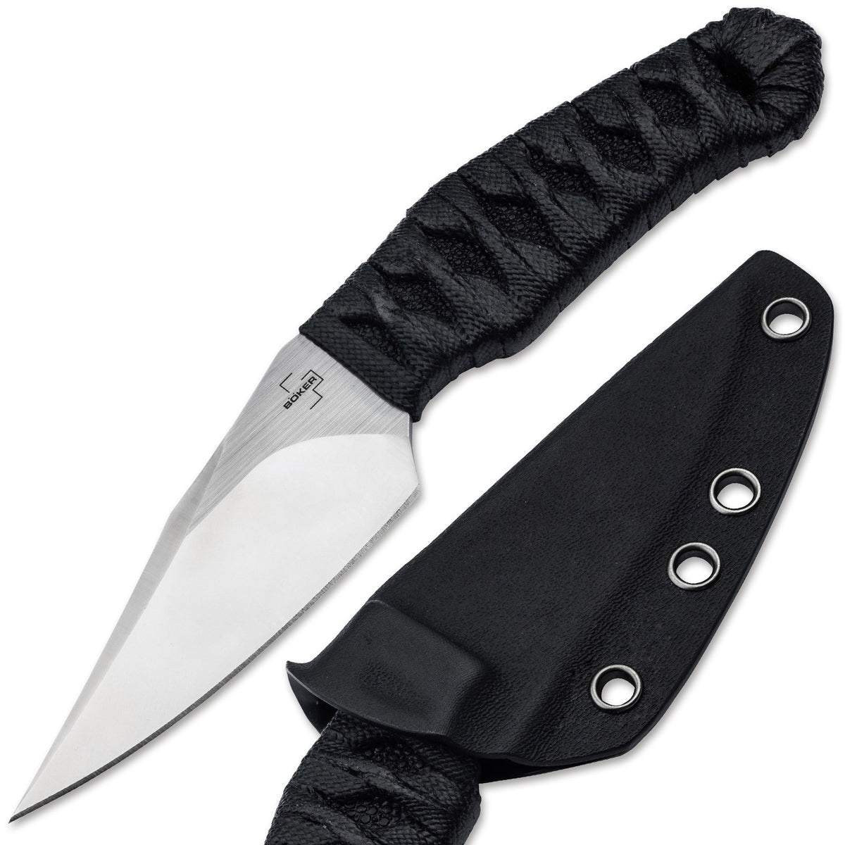 Fixed Blade Knife with Nitro-V Blade and Fish Skin Handle - Tactical Outdoor Use