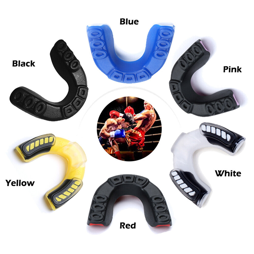 Gel Mouth Guard Case for Teeth Grinding Boxing MMA Sports Kids Adults