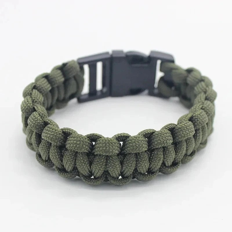 Outdoor Paracord Survival Bracelet with 7-Core Emergency Rope - Adjustable