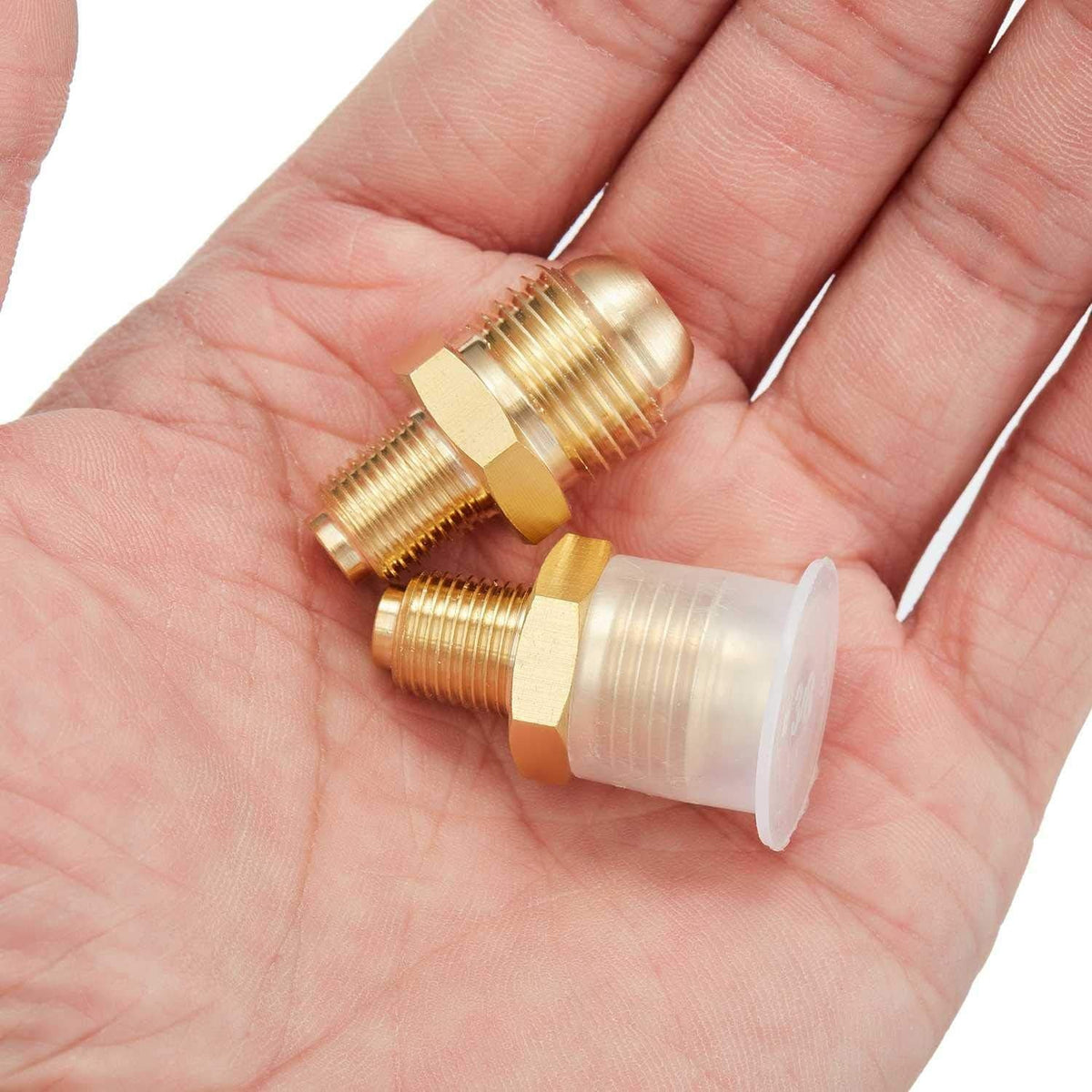 Propane Fittings Brass Connectors 3/8 Flare x 1/8 MNPT - 3 Pack