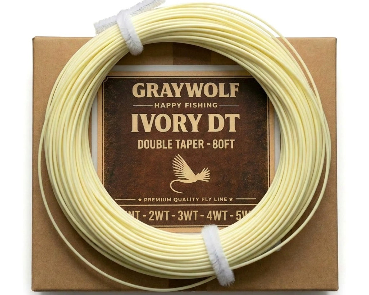 Graywolf Ivory Double Taper Fly Line - 2wt, Loops Both Ends, Light Line
