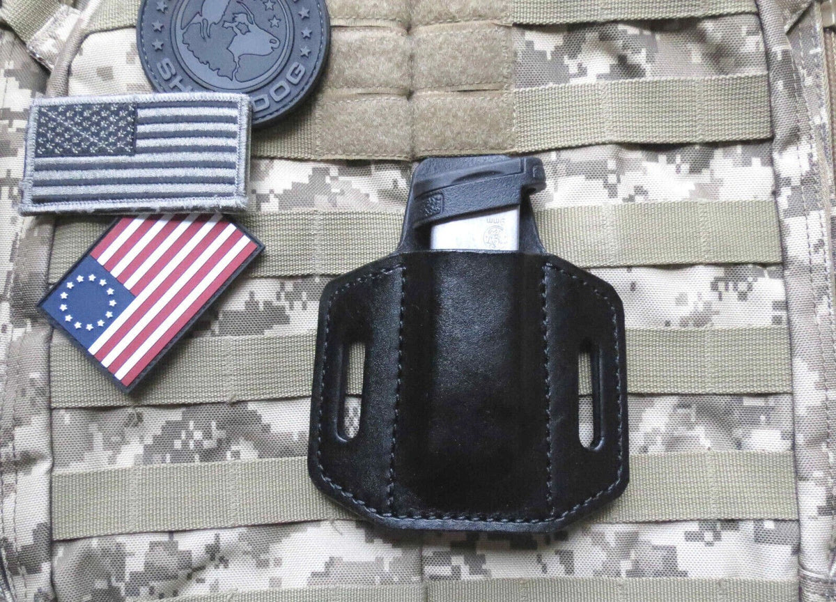 Leather Magazine Pouch - Fits Springfield Hellcat Sig P365 P239 XDM & More USA Made