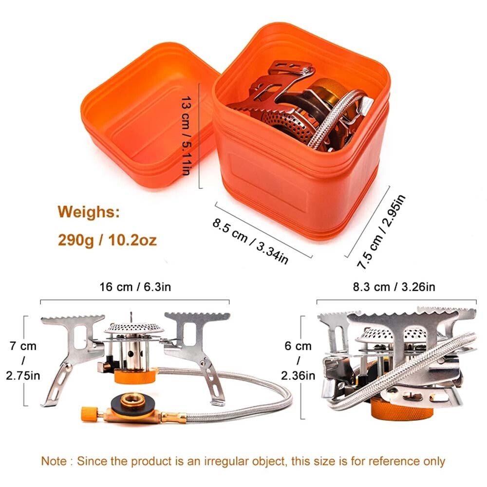 3900W Portable Camping Gas Stove with Piezo Ignition & Carry Case