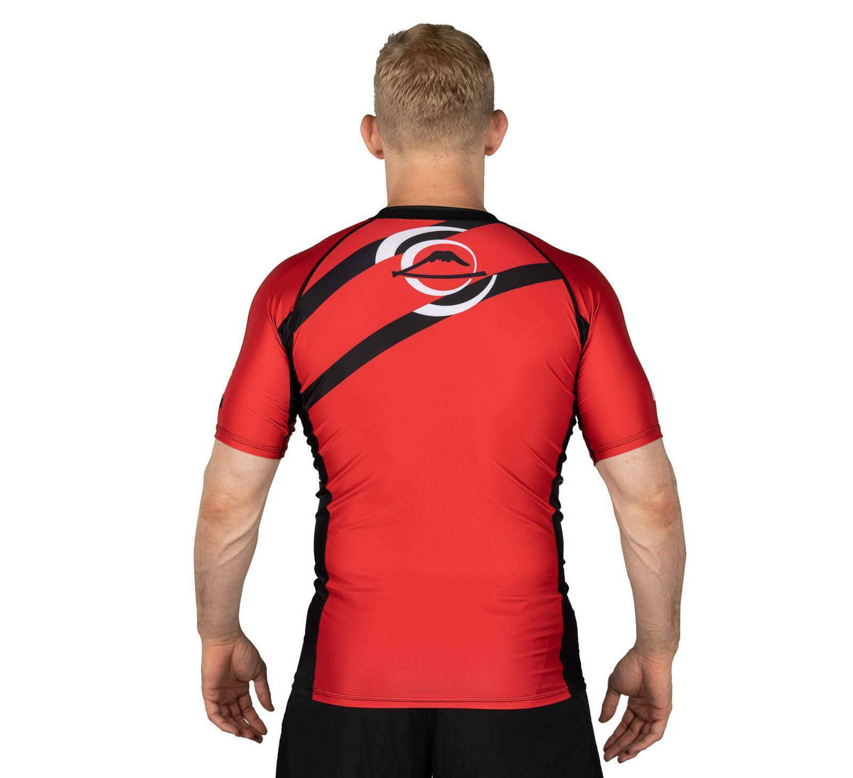 MMA Rashguard Short Sleeve Compression Shirt for BJJ & Training - Red