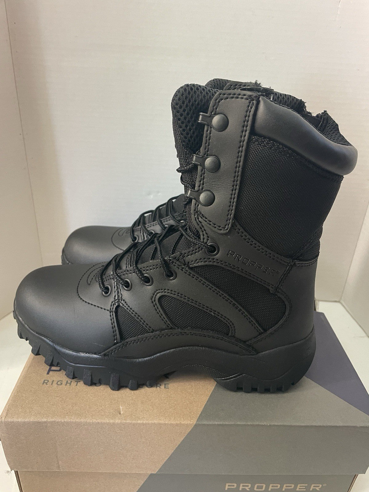 Propper Series 100 Waterproof Tactical Boots Men Size 7 Side Zip Composite Toe