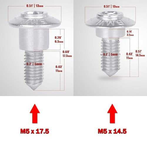 Motorcycle Fairing Bolt Kit M5 14.5/17.5mm Stainless Steel for BMW R1200GS R1250GS R1200RT