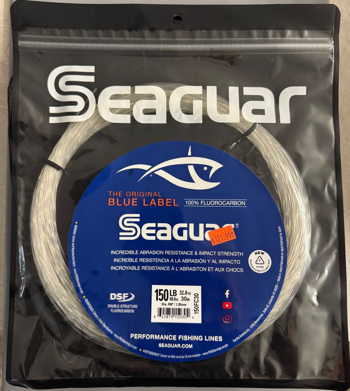 Fluorocarbon Fishing Line Coil 30M High Strength Saltwater Leader Line