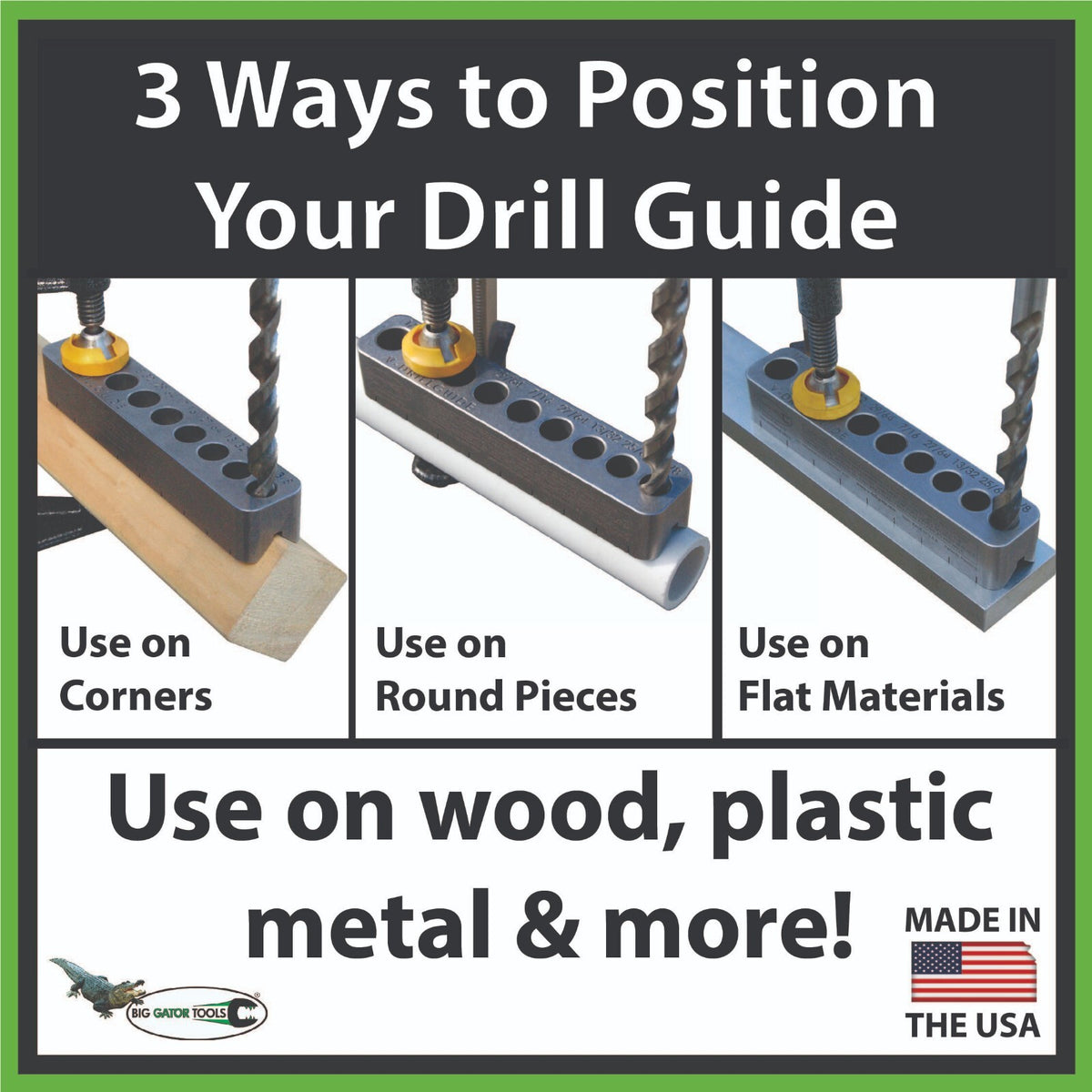 Drill Guide for Precise Gun Part Drilling - Steel V-Guide 1/8-3/8"
